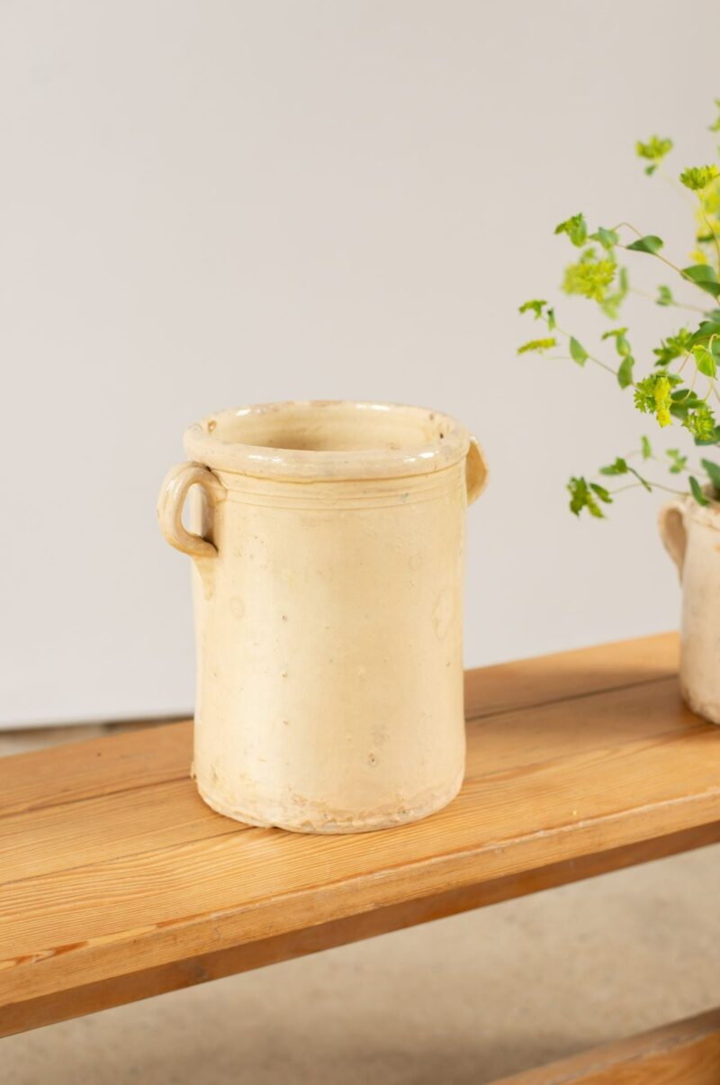 Liloh 19th-Century Italian Glazed Storage Pot with Handle – c.1880