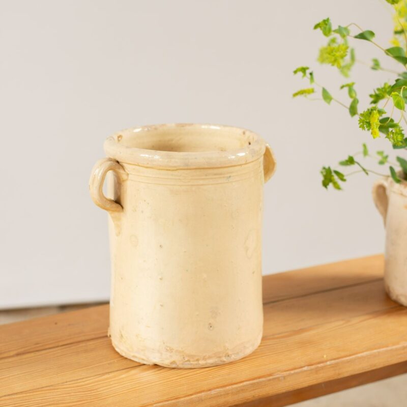 Liloh 19th-Century Italian Glazed Storage Pot with Handle – c.1880