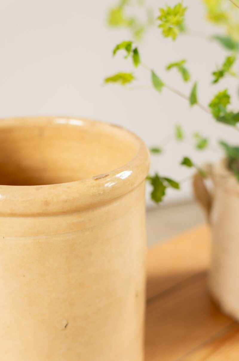Liloh 19th-Century Italian Glazed Storage Pot with Handle – c.1880 - Image 3