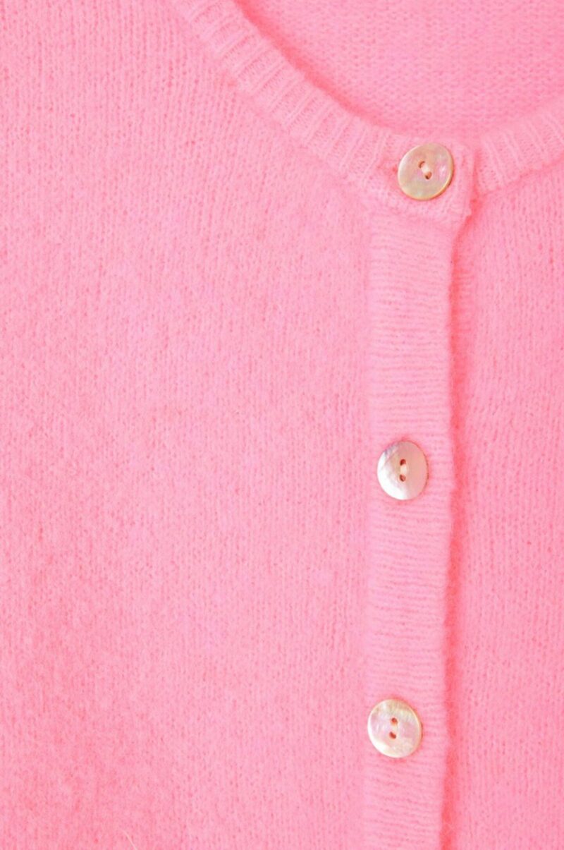 Liloh Vitow Lightweight Cardigan – Rose Chine Pink - Image 2
