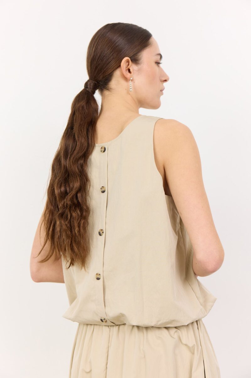 Liloh Lea Lightweight Beach Top – Sand Beige - Image 3