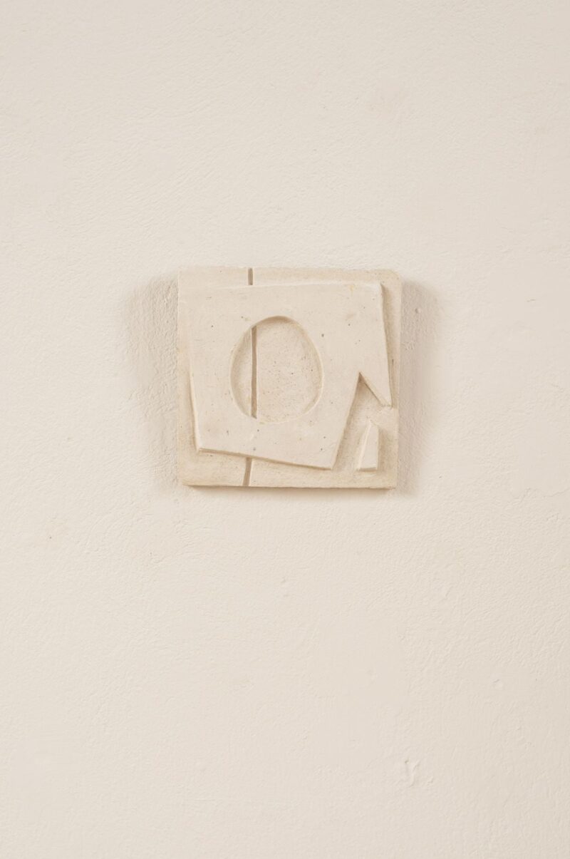 Liloh Mid-Century French Abstract Plaster Relief Wall Tile – c.1950