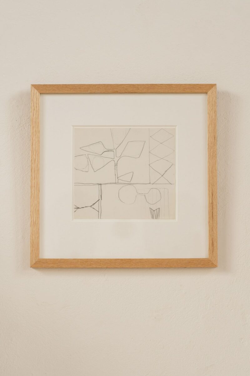 Liloh Original Abstract Pencil Artwork on Paper – c.1974