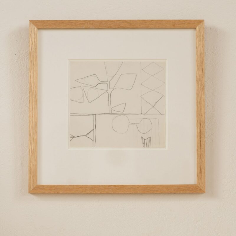 Liloh Original Abstract Pencil Artwork on Paper – c.1974