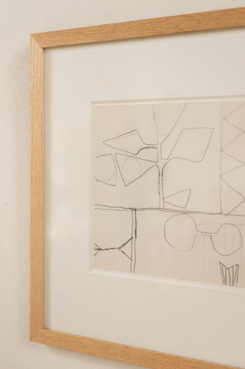 Liloh Original Abstract Pencil Artwork on Paper – c.1974 - Image 3