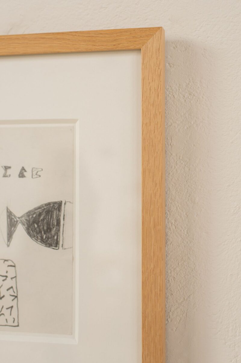 Liloh Original Abstract Pencil Drawing on Paper – c.1974 - Image 3