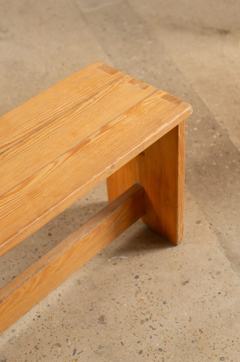 Liloh Vintage Three-Plank Pine Benches with Box Joints – c.1960 - Image 3