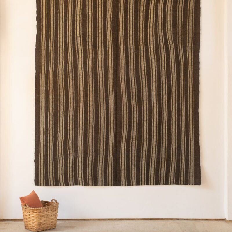 Liloh Vintage Goathair & Wool Kilim Rug – Turkey c.1960